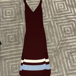 H&M Burgundy and Blue long dress